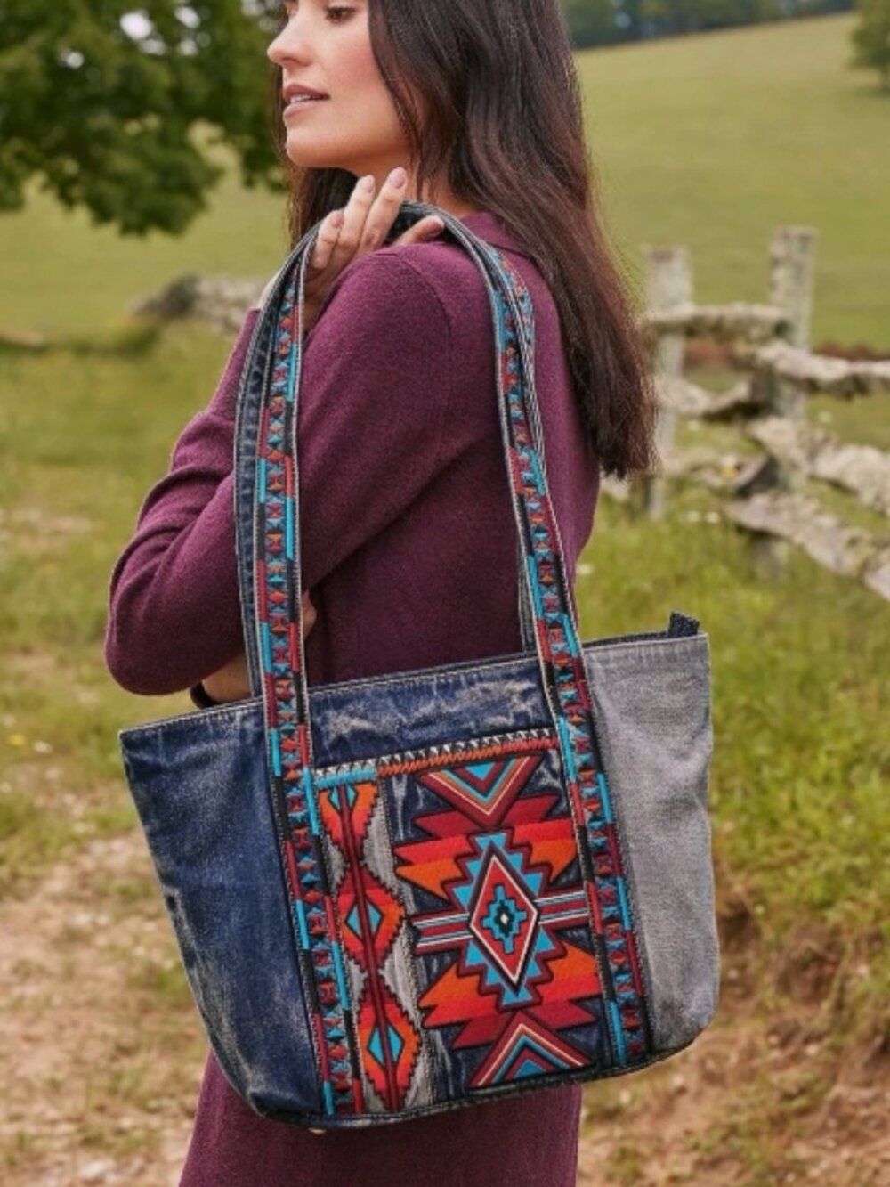 PATRICIA NASH Denim Purse